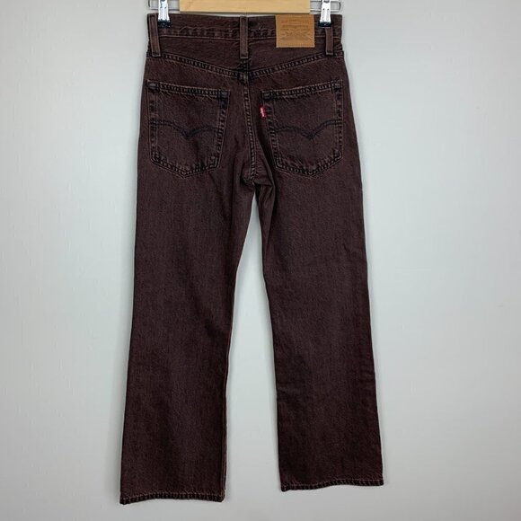 Levi's Baggy Boot Jeans - Brown Acid Washed - Sold at Aritzia - Size 23 - Picture 7 of 10